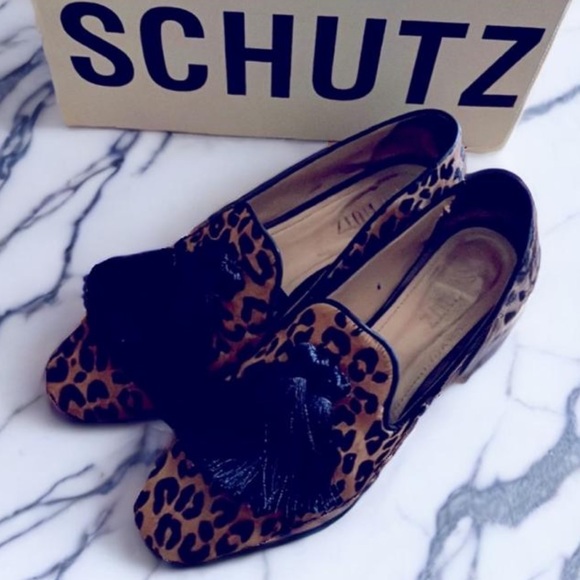 SCHUTZ Shoes - SCHUTZ Leopard Loafers size 9B